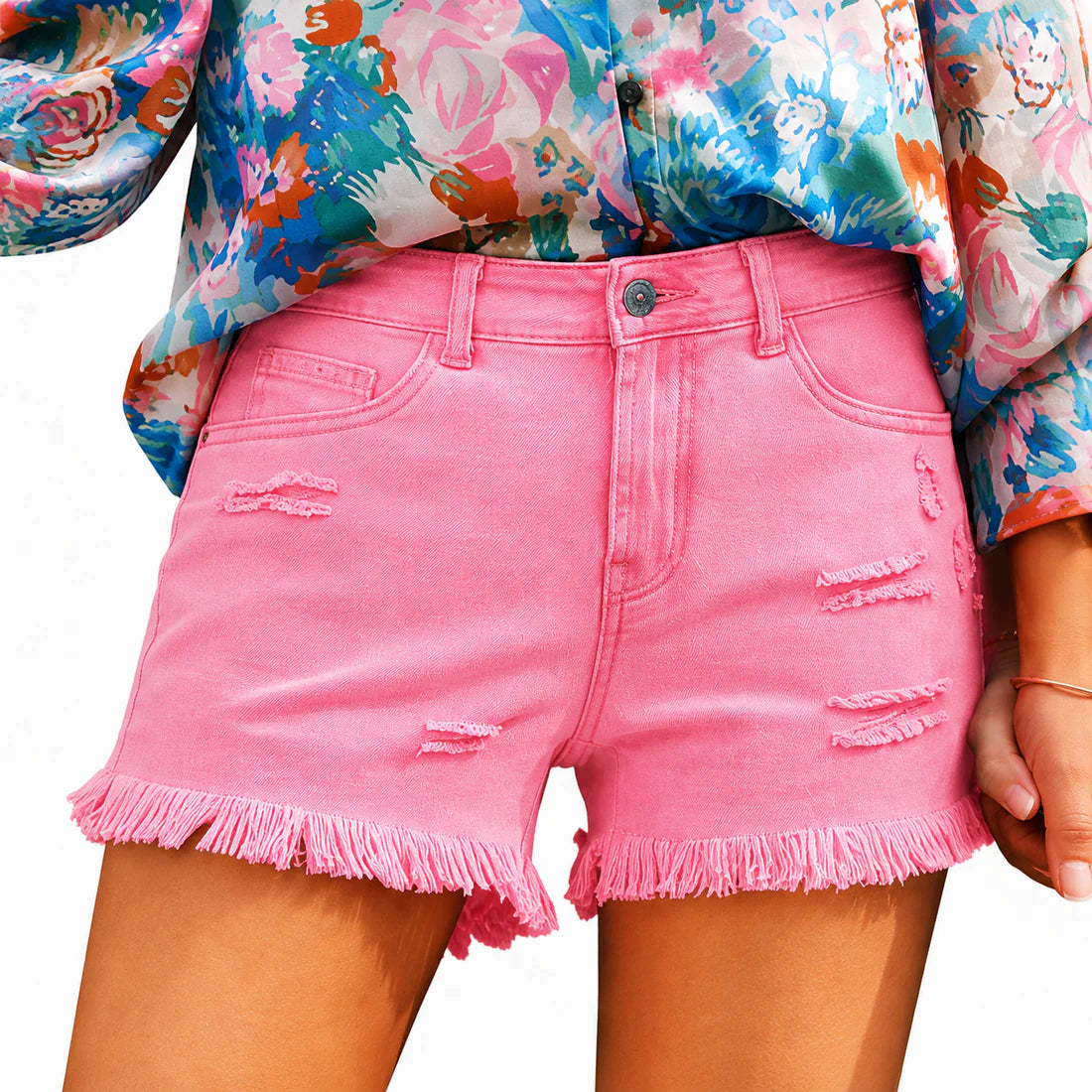 🔥Women's Casual Mid Rise Denim Shorts