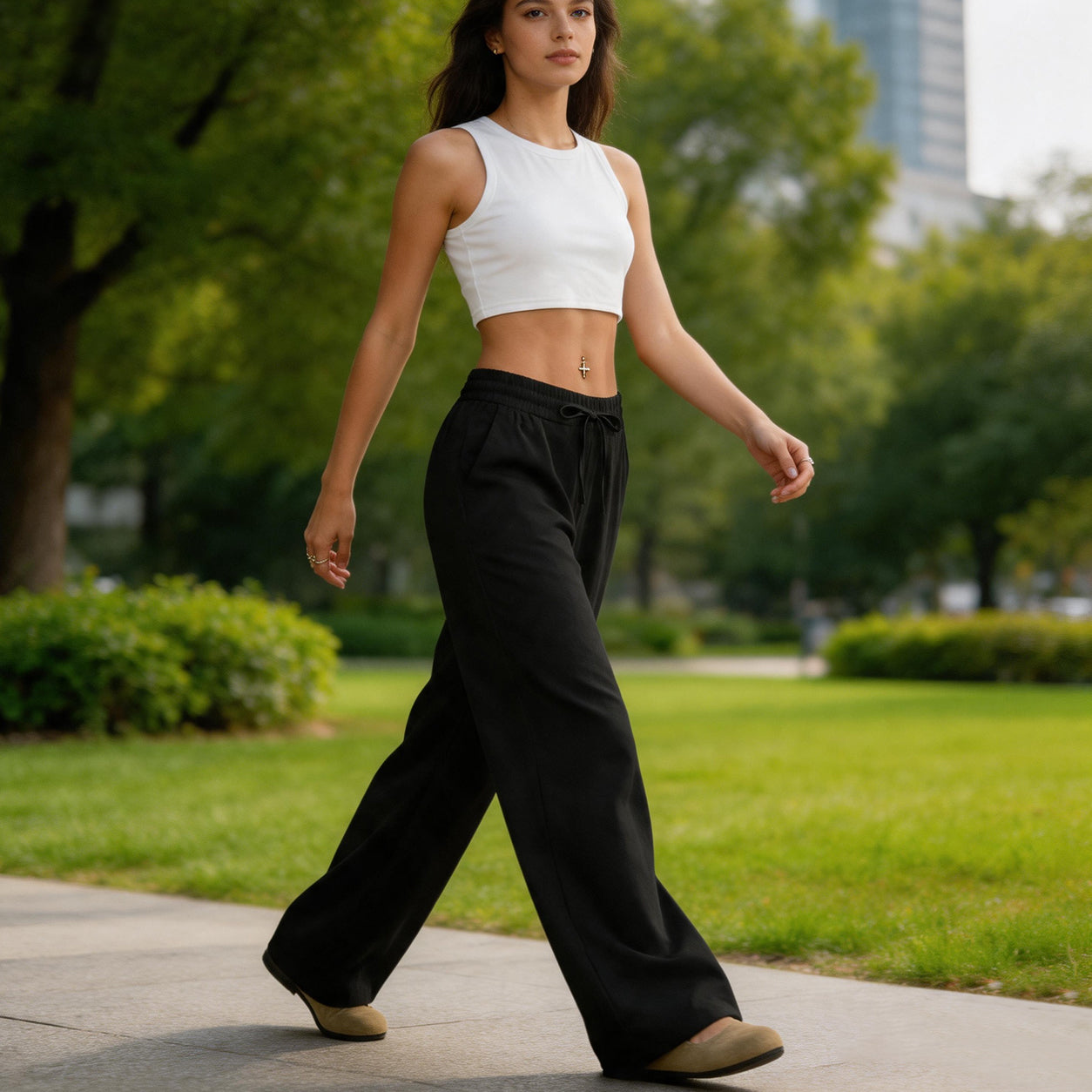 🔥 Women's Linen Wide Leg Pants – Breathable Comfort, Relaxed Fit & Timeless Style