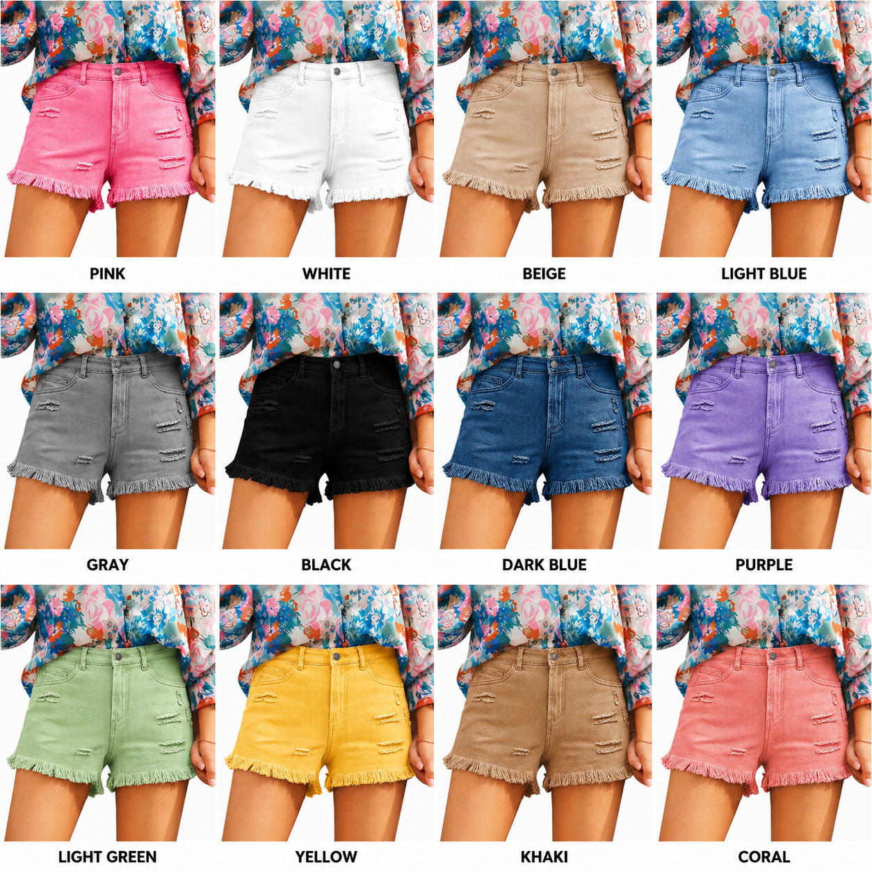 🔥Women's Casual Mid Rise Denim Shorts
