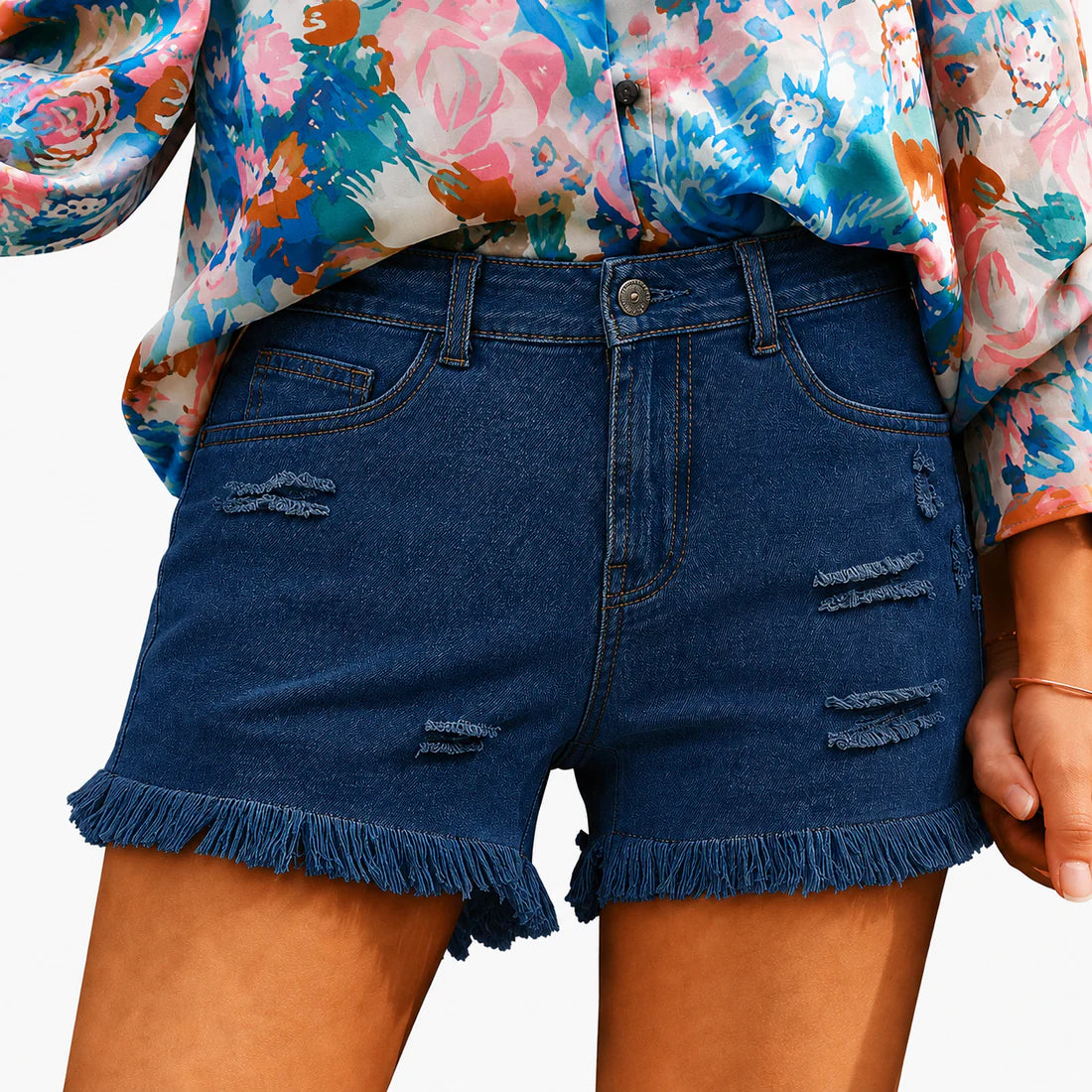 🔥Women's Casual Mid Rise Denim Shorts