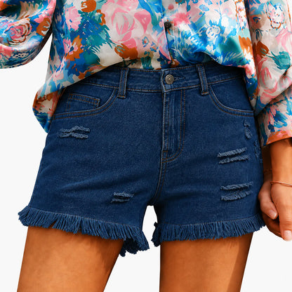 🔥Women's Casual Mid Rise Denim Shorts