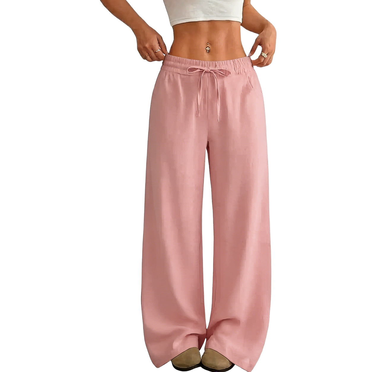 🔥 Women's Linen Wide Leg Pants – Breathable Comfort, Relaxed Fit & Timeless Style