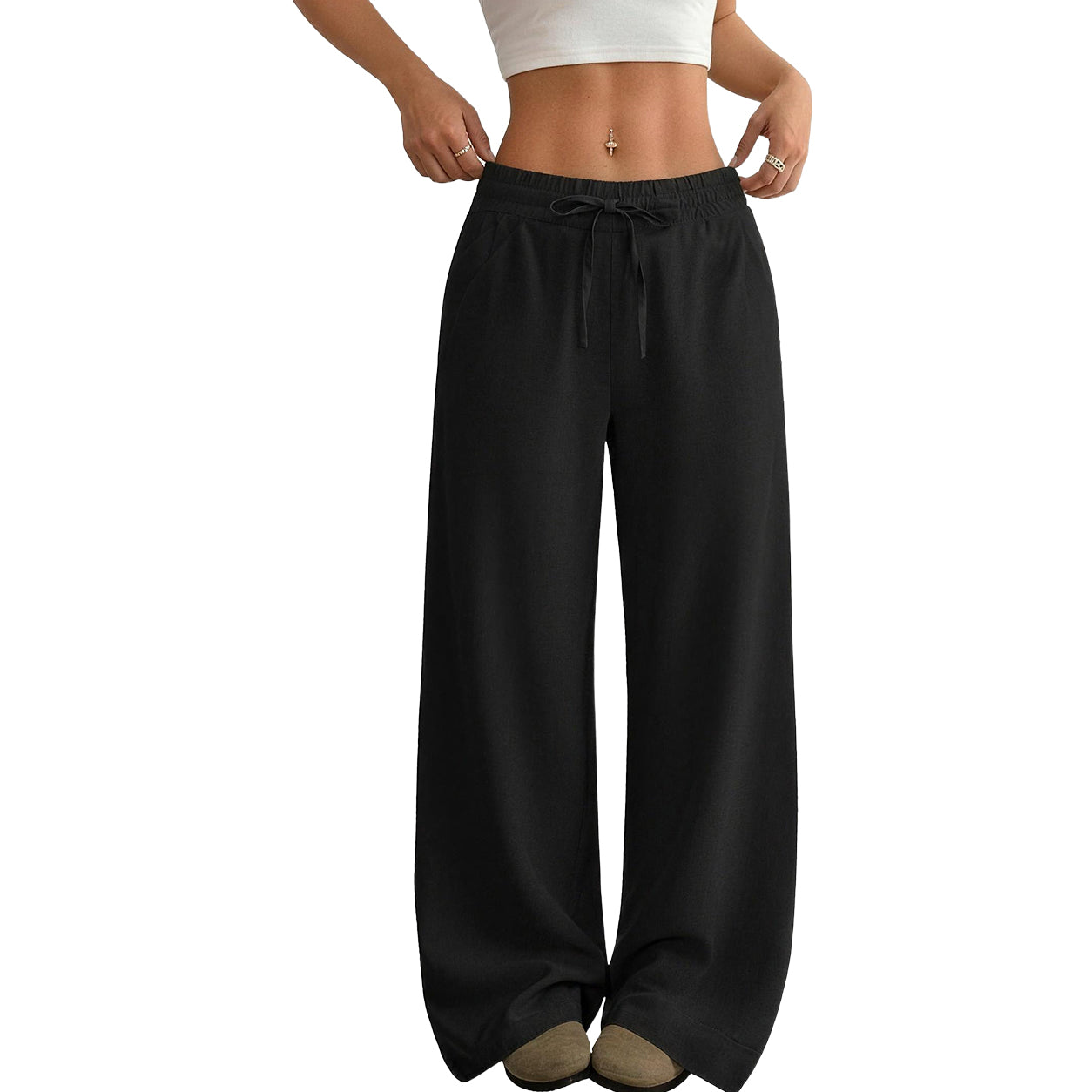 🔥 Women's Linen Wide Leg Pants – Breathable Comfort, Relaxed Fit & Timeless Style