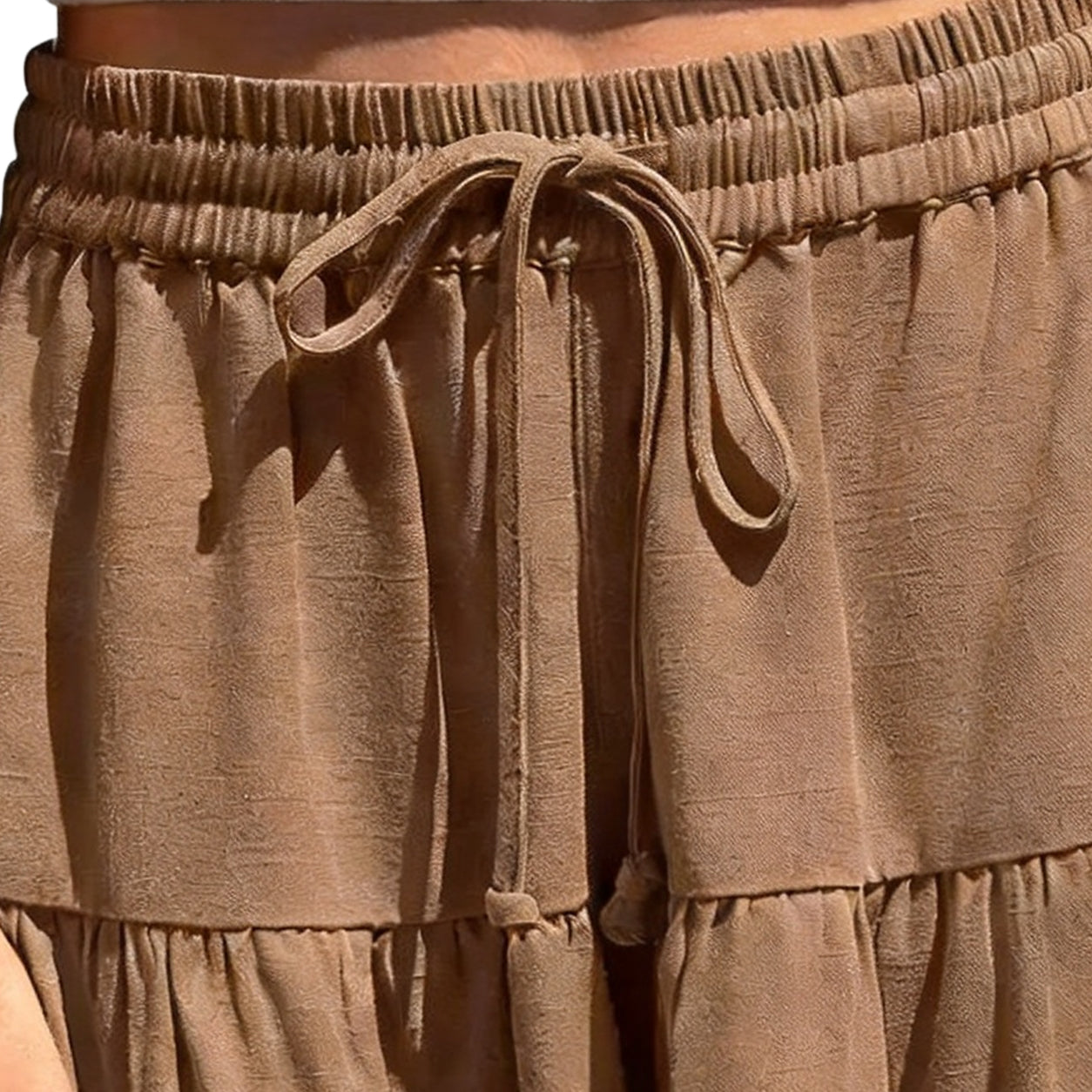☀️ Women's Linen Blend Wide Leg Culotte Shorts–Lightweight, Comfy & Flowy