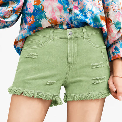 🔥Women's Casual Mid Rise Denim Shorts